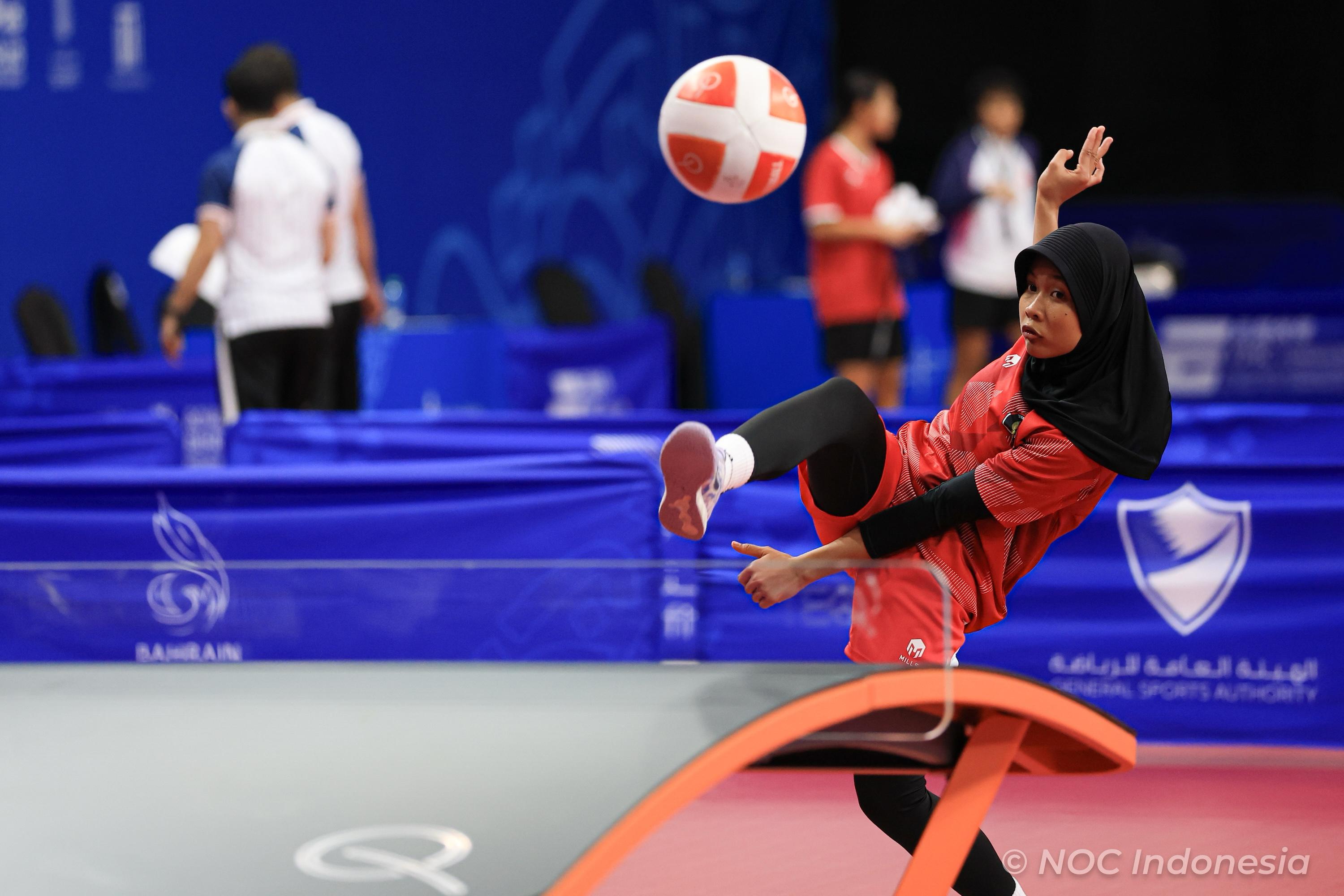 Indonesia Olympic Commitee - Indonesia’s Women’s Singles Teqball Athlete Advances to the Semifinals