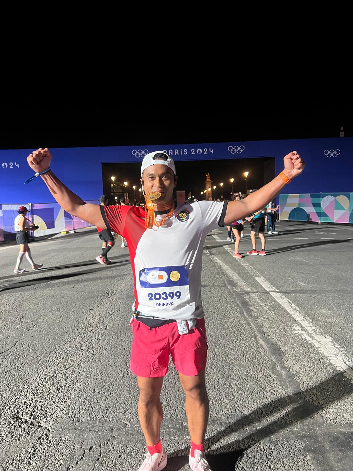 CdM Anindya Bakrie Completes Paris 2024 Olympic Marathon - Indonesia Olympic Commitee