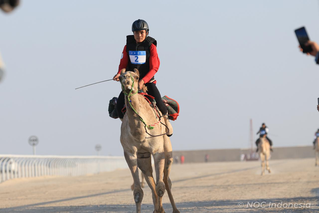 Indonesia Olympic Commitee - Fathih Makes History as Indonesia’s First Camel Racing Athlete at an International Multisport Event