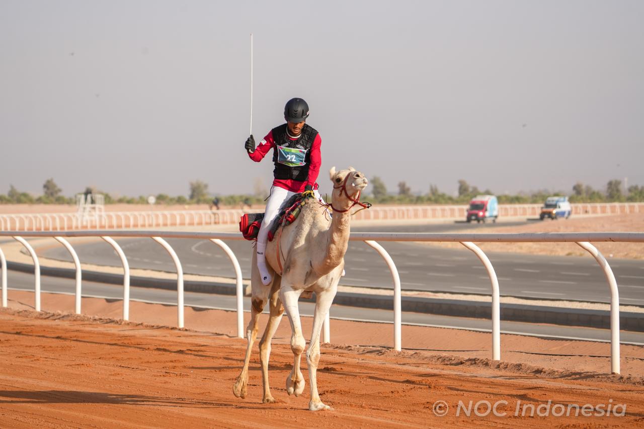 Indonesia Olympic Commitee - Ikhwan Reaches Top 10 in Camel Racing Final at Islamic Solidarity Games 2025