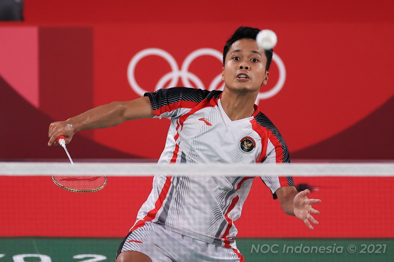 Indonesia Olympic Commitee - Ginting topped Group J, looks ahead to Last 16