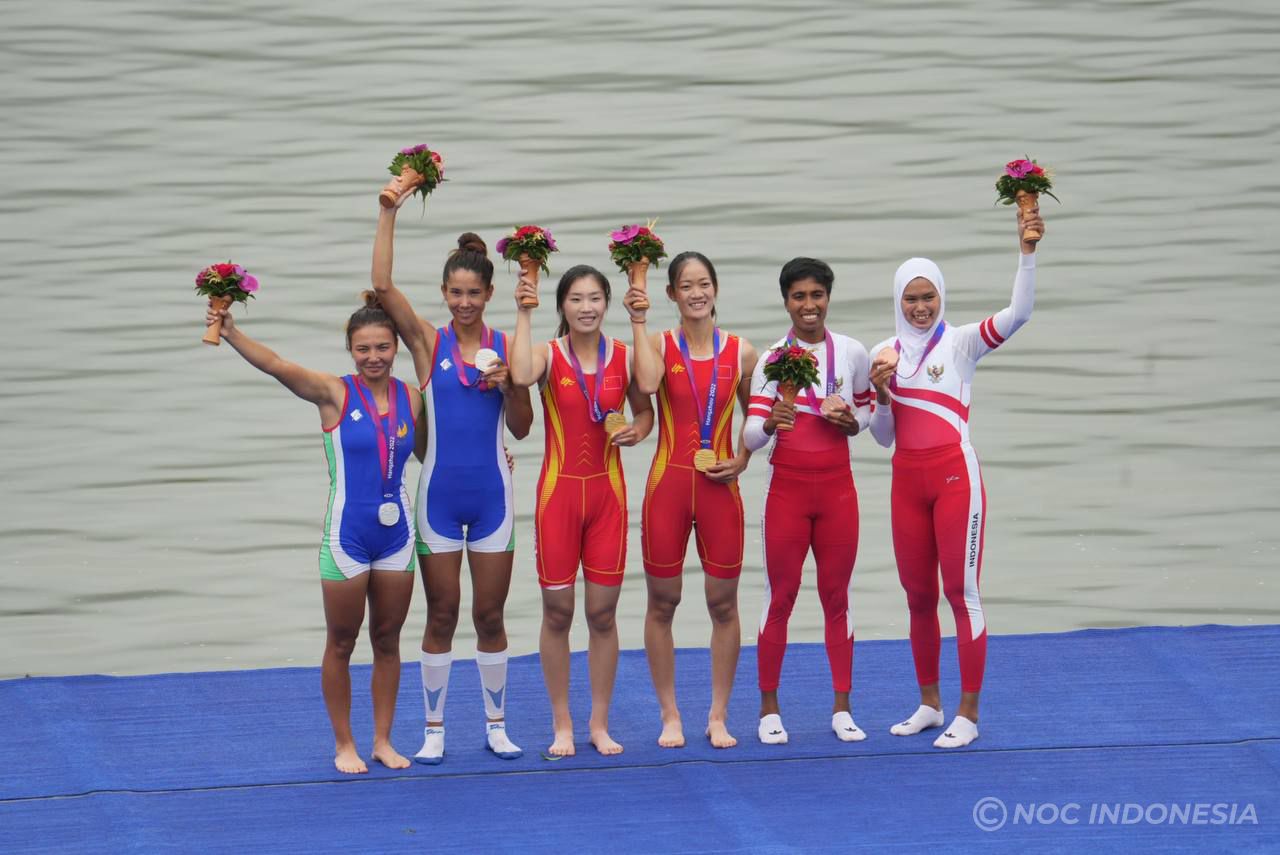 Indonesia Olympic Commitee - Rowing Wins Indonesia's First Medal at the 2022 Asian Games