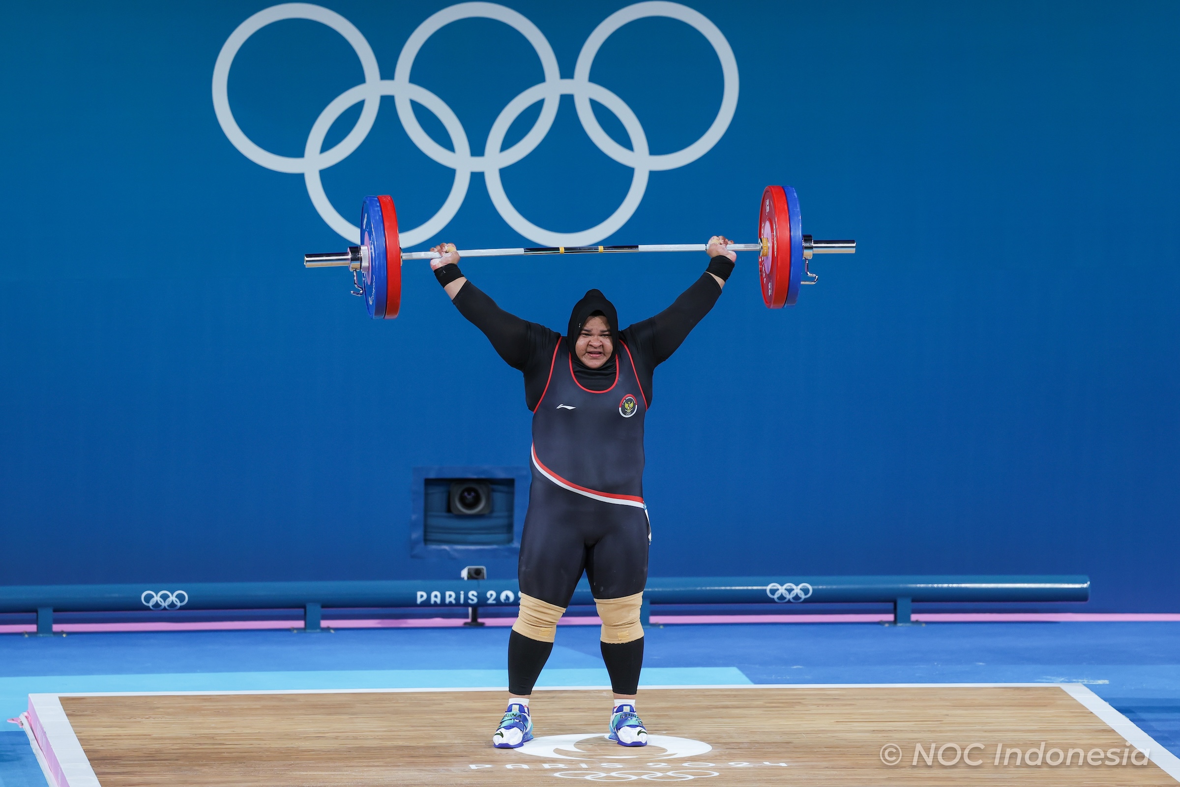 Indonesia Olympic Commitee - Competing in the +81kg class, Nurul Akmal finished 12th at the Paris 2024 Olympics.